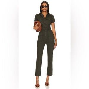 GOOD AMERICAN Fit for Success Women's Jumpsuit Olive Green